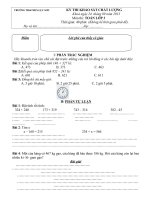 Đề kiểm tra Khảo sát đầu năm lớp 2+3