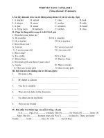 đề kiểm tra 1 tiết số 1 English 6