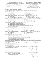 Kiểm tra chương I Hình học 7