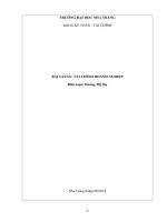 bài giảng tài chính doanh nghiệp