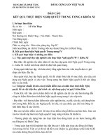 BÁO CÁO KẾT QUẢ THỰC HIỆN NGHỊ QUYẾT TƯ 4 KHÓA XI