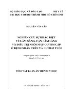 Nghiên cứu sự khác biệt về lâm sàng, cận lâm sàng và điều trị nhồi máu cơ tim cấp ở bệnh nhân trên và dưới 65 tuổi (tt)