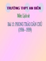 Bài 15: Phong trào dân chủ 1936 - 1939 (Hỗ trợ)