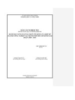 đánh giá năng suất đa nhân tố (mfp) của một số ngành công nghiệp chủ yếu tại tp.hcm giai đoạn 2000-2010