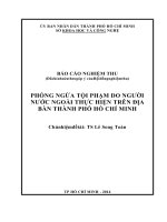 phòng ngừa tội phạm do người nước ngoài thực hiện trên địa bàn tp.hcm