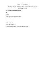 Báo cáo chi tiết bài 2 ỨNG DỤNG MATLAB THIẾT KẾ BỘ ĐIỀU KHIỂN CHO CÁC HỆ THỐNG TỰ ĐỘNG-môn TN Điều khiển tự động-Trường ĐH Tôn Đức Thắng