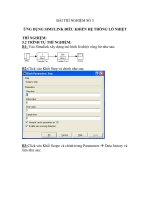 Báo cáo chi tiết bài 3 ỨNG DỤNG SIMULINK ĐIỀU KHIỂN HỆ THỐNG LÒ NHIỆT-môn TN Điều khiển tự động-Trường ĐH Tôn Đức Thắng