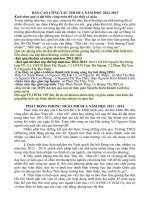 PHÁT ĐỘNG PHONG TRÀO THI ĐUA NĂM HỌC 2013-2014