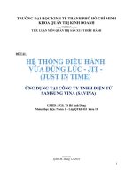 hệ thống điều hành vừa đúng lúc – jit – ( just in time ) & ứng dụng tại công ty tnhh điện tử samsung vina ( savina )