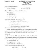 Khảo sát đầu năm Toán 9- THCS Tam Hưng