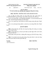 Quyết dịnh ban hành quy chế dân chủ