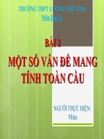 Bài 3: Một số vấn đề mang tính toàn cầu - Suy giảmđadạng sinh học