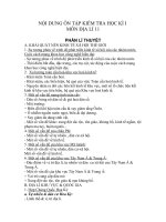 ôn tập kiểm tra học kì I môn địa lí