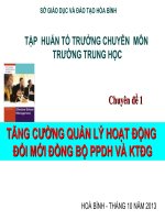 Bài giảng: Tăng cường QL đổi mới PPDH - KTĐG