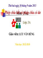 Toán Tiết 29 phép chia hết và phép chia có dư