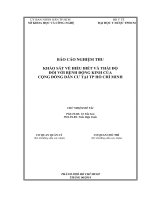 khảo sát hiểu biết và thái độ với bệnh động kinh của cộng đồng dân cư tại tp.hcm