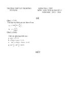 Kiểm tra GT 11 - chương 1