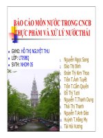 báo cáo môn nước trong cncb thực phẩm và xử lý nướcthải