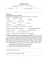 Bài KT Anh 9. Phù hợp với mọi đối tượng HS