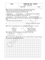 PHIẾU ÔN TẬP LỚP 3 - TUẦN 8