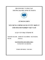 xây dựng chính sách cổ tức hợp lý. cho doanh nghiệp việt nam