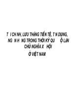 tài chính  lưu thông tiền tệ tín dụng ngân hàng trong thời kỳ quá độ lên chủ nghĩa xã hội