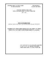 nghiên cứu tổng hợp, khảo sát cấu trúc và tính chất của vật liệu nano perovskite y1-xcaxfeo3