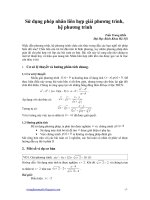 Phương pháp liên hợp trong giải toán