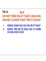 Tiet 14-Bai  8: Su phat trien cua khoa hoc....