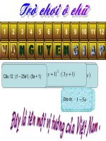 Chia đa thức 1 biến đã sắp xếp  - ô chữ