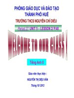 ENGLISH 8. UNIT 7: LESSON 1