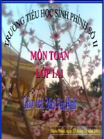 PHÉP TRỪ TRONG PHẠM VI 3-LỚP 1