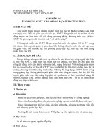 Chuyên đề ứng dụng CNTT vào giảng dạy