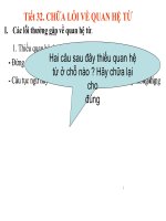 Chữa lỗi về quan hệ từ