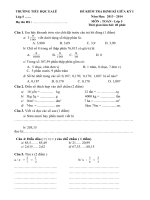 Đề thi GKI toán 5 13-14