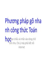 hướng dẫn gõ nhanh công thức toán học