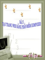 Bài 5. Tạo trang web bằng phần mềm Kompozer