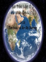 tìm hiểu về ấn độ  dương Đại Học THÁI NGUYÊN