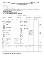 BÀI KIỂM TRA 45 PHÚT SINH HỌC 7 - 9