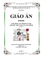 TUẦN 7-NHU CẦU CỦA GIA ĐÌNH