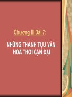 BÀI 7. Những thành tựu văn hóa thời cận đại