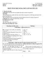 PHÂN TÍCH MỘT SỐ RA THỪA SỐ NGUYÊN TỐ