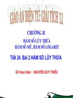 HÀM SỐ LŨY THỪA