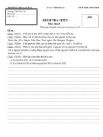 KIỂM TRA HÓA HOC 8 .(tiết 16)-YNEPKTLA.