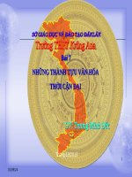 Bài 7: Những Thành tựu văn hóa thời cận đại