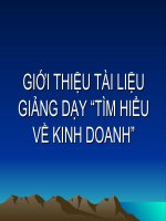 Bài 1: Giới thiệu tài liệu Dạy học Kinh doanh