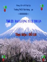 Bài 1 Đại lượng tỉ lệ thuận