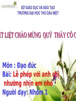 Nhóm 1-Lễ phép với anh chị nhường nhịn em nhỏ