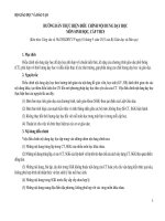 HƯỚNG DẪN THỰC HIỆN ĐIỀU CHỈNH NỘI DUNG DẠY HỌC MÔN SINH HỌC, CẤP THCS