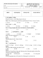 KIỂM TRA GIỮA HỌC KỲ I LOP 3